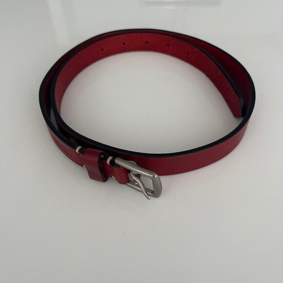 Vintage Coach 90s Red Leather Belt Women's Medium - Picture 2 of 15